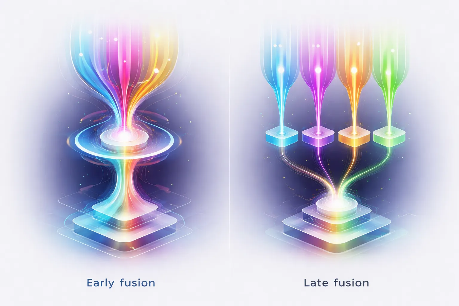 Early vs Late Fusion Diagram